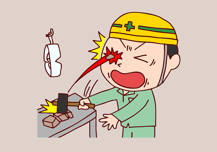 작업중에-눈을-다친-남성