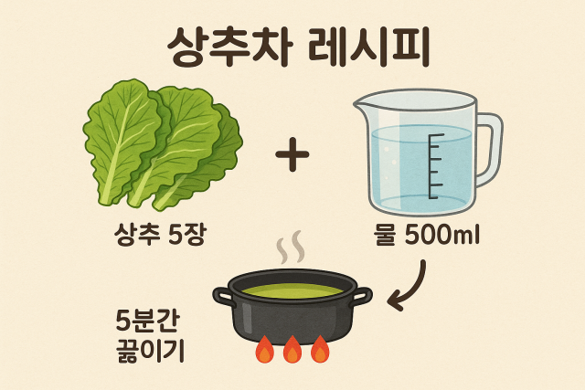 상추차 레시피 이미지