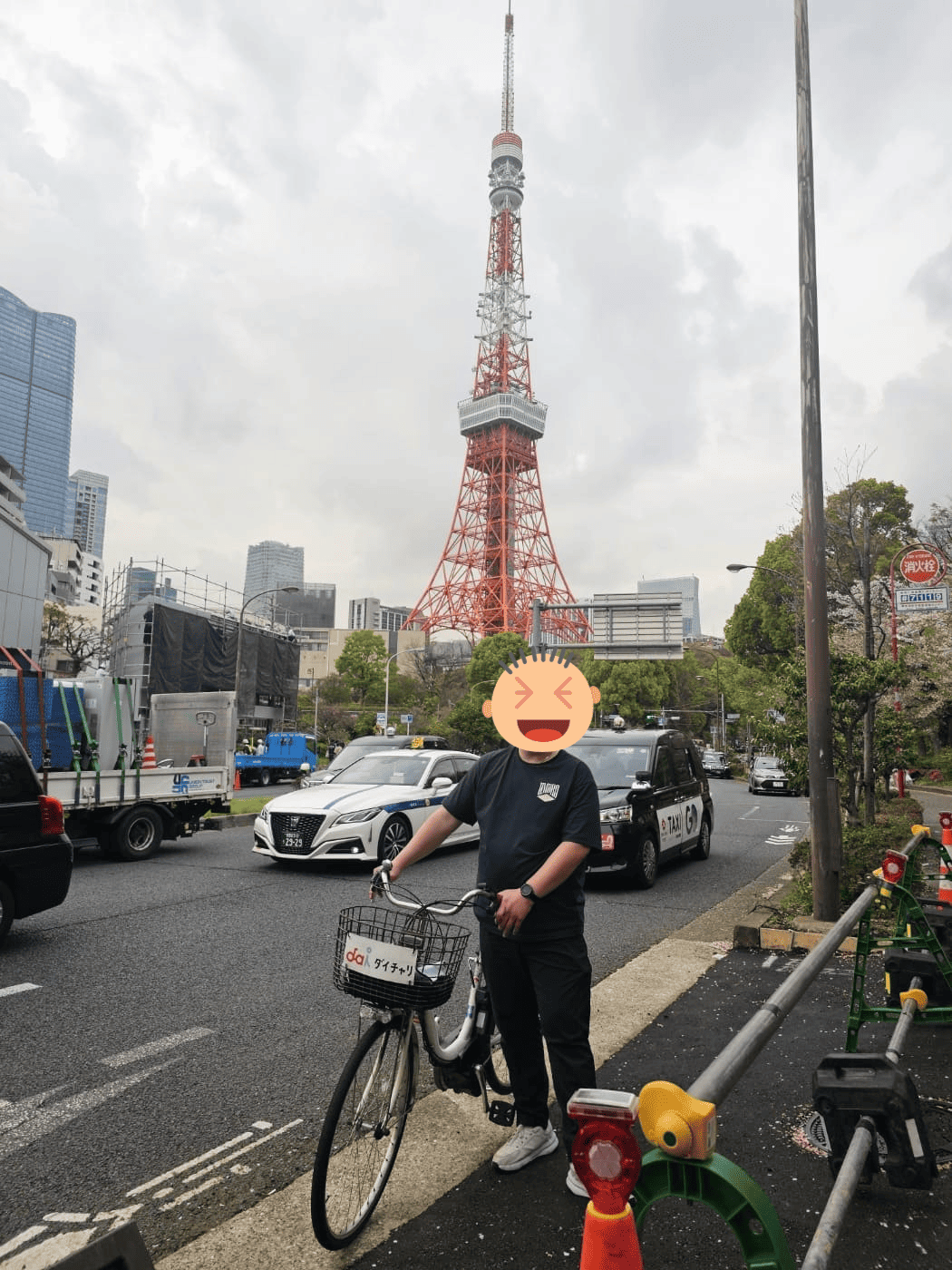 도쿄타워와_자전거인증샷
