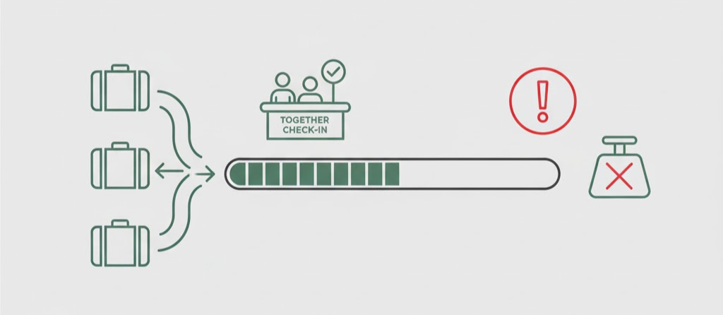 무료위탁수하물 1개 15kg 뜻, 3명 가족이면 &ldquo;총 45kg?&rdquo; 1인 기준&middot;합산&middot;유아 규정까지 정리