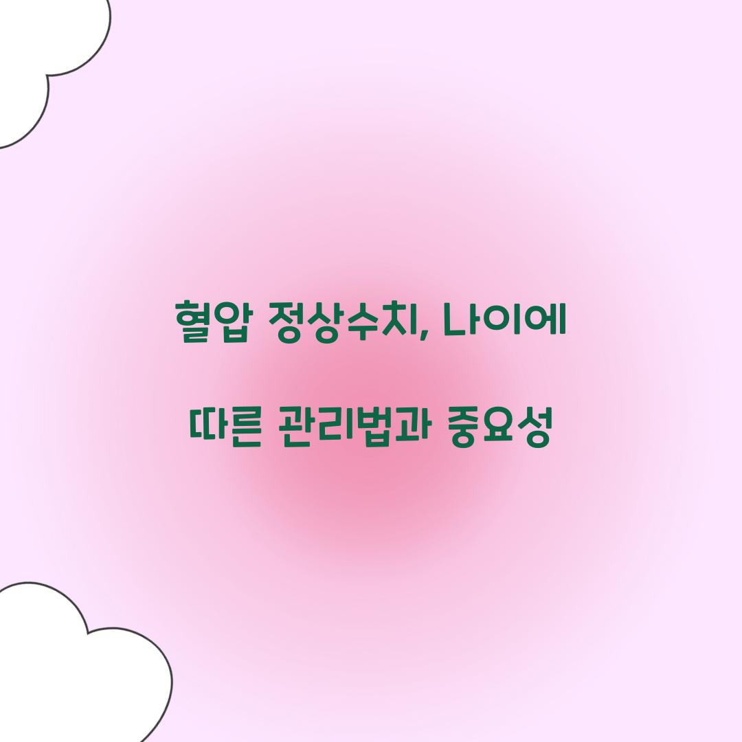 혈압 정상수치
