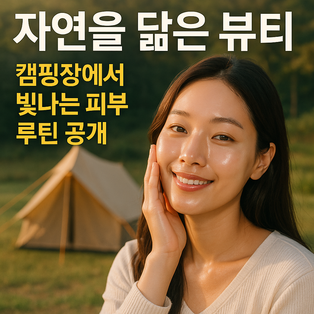캠핑장에서 빛나는 피부
