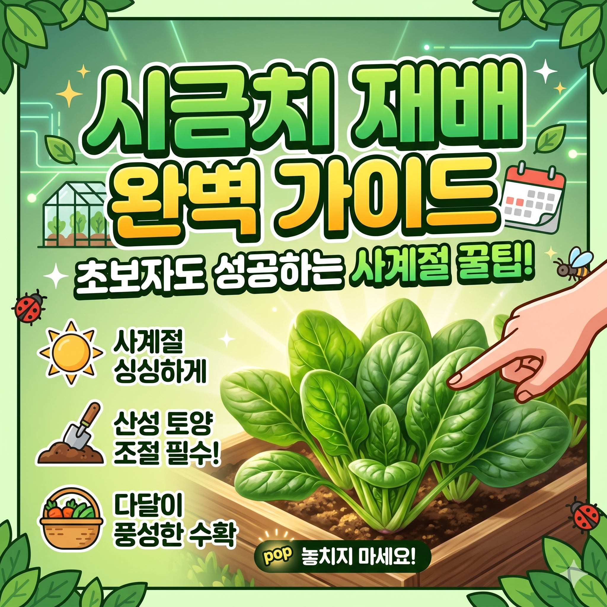 시금치 파종시기 계절별 완벽 가이드 및 성공적인 재배 노하우