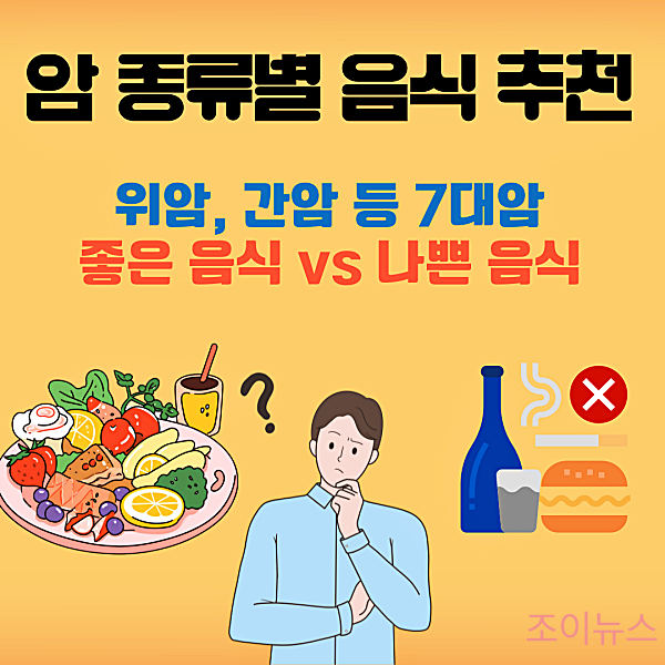 항암에 좋은 음식, 나쁜 음식! 암 종류별 음식 추천