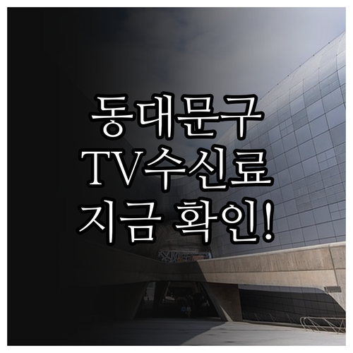 2025년 동대문구 저소득층 케이블 ..