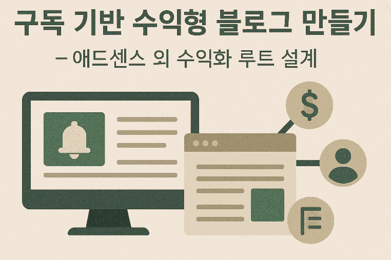 구독 기반 수익형 블로그 만들기 &ndash; 애드센스 외 수익화 루트 설계