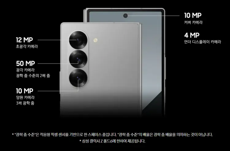 갤럭시 Z폴드6 카메라