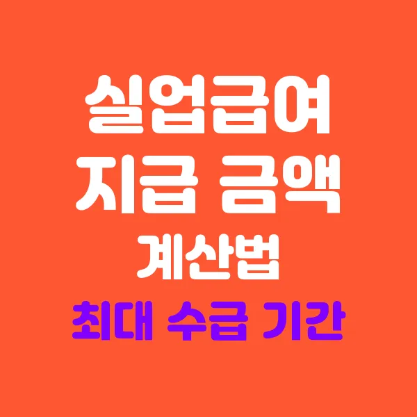 실업급여 최대 금액은 얼마? 수급 기간까지 한눈에!