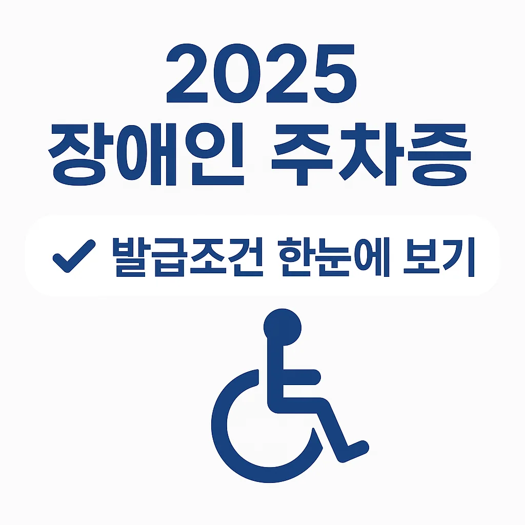 장애인 주차증 발급조건