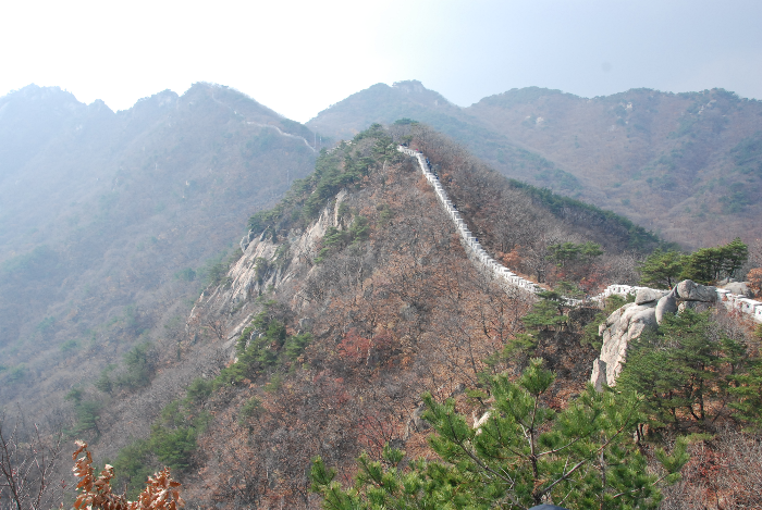 북한산 능선의 성