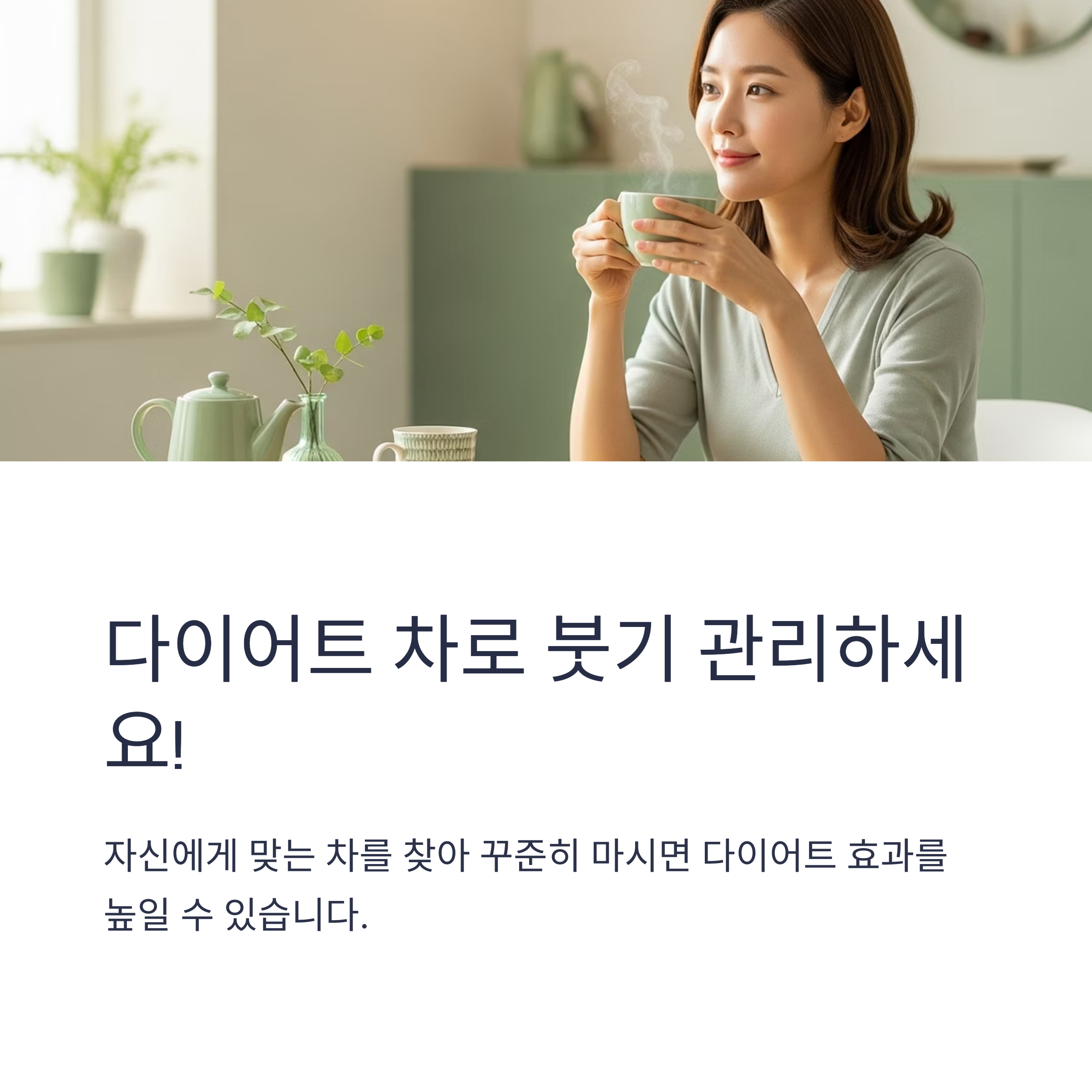 다이어트 차로 붓기 관리하세요