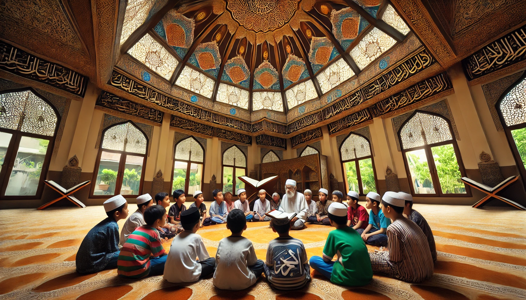 꾸란 공부하는 아이들
