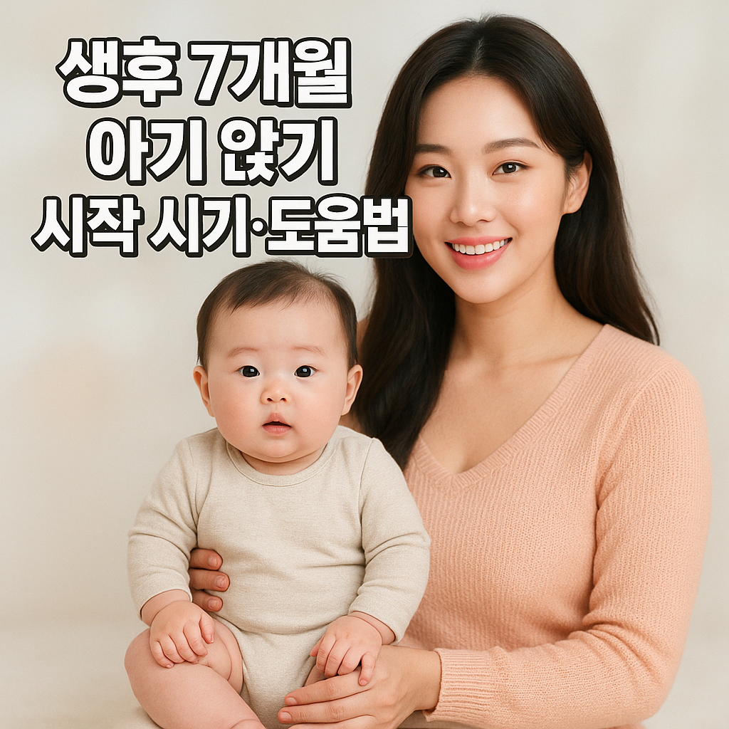 생후 7개월 아기 앉기 시작 시기와 도움법