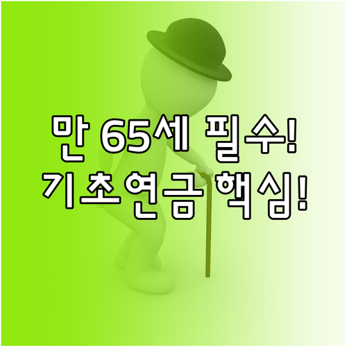 기초연금 신청주의 원칙 만 65세 신..