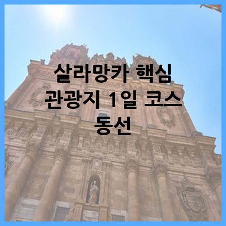 살라망카 핵심 관광지 1일 코스 동선