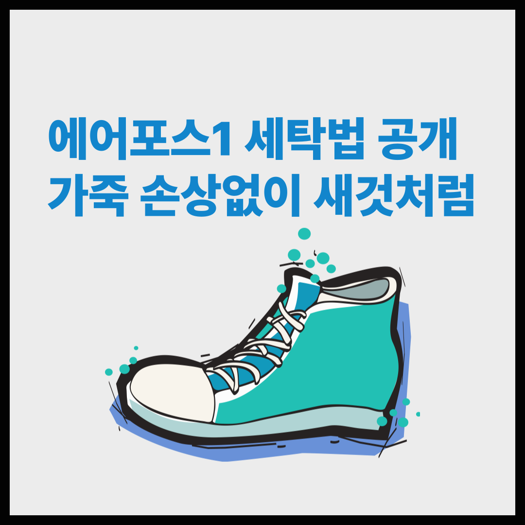 에어포스1 세탁 전 준비해야 할 것들