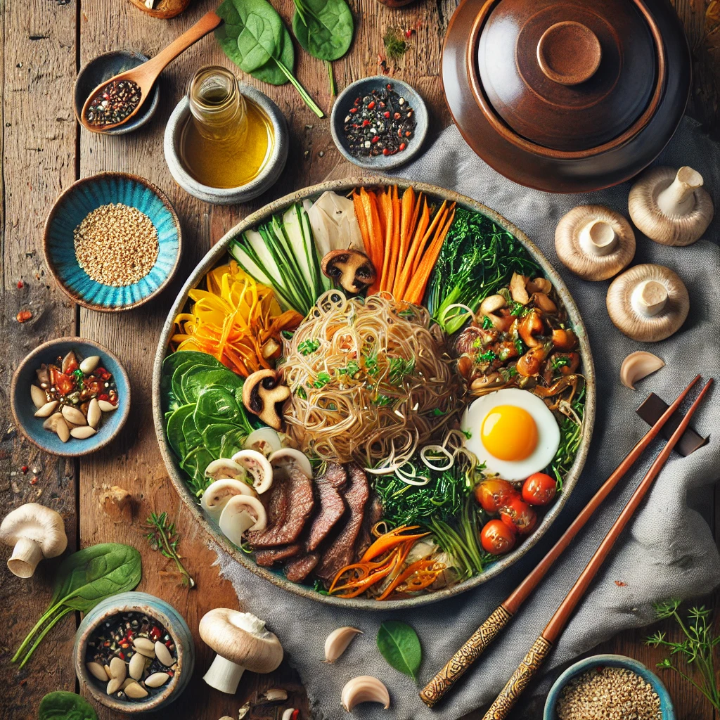 대표 고명요리인 잡채