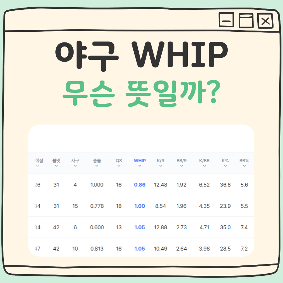 야구 WHIP 뜻
