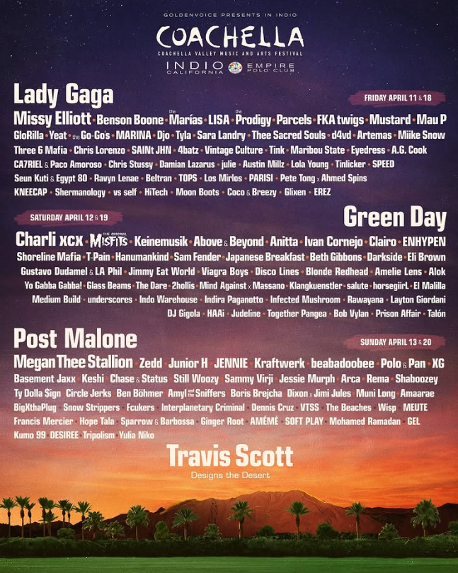 2025 코첼라 라인업 포스터