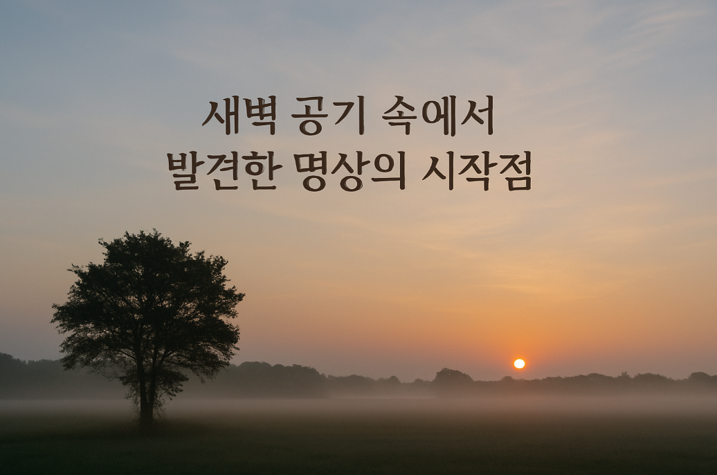 새벽 공기 속에서 발견한 명상의 시작점