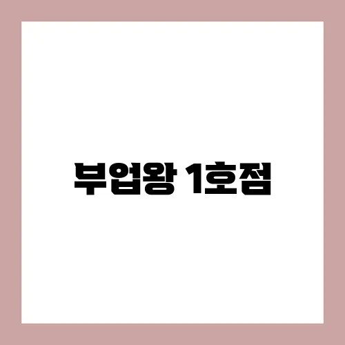 부업왕 1호점