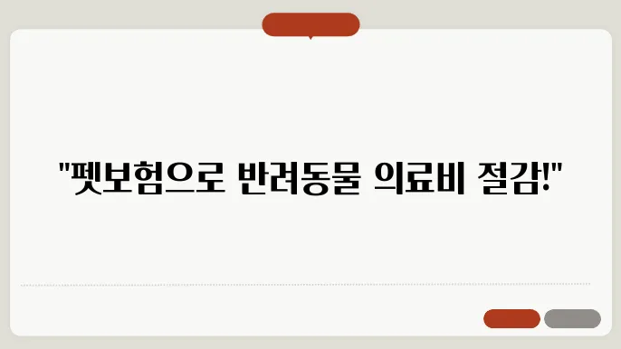 경제적 부담을 줄이는 펫보험 활용법