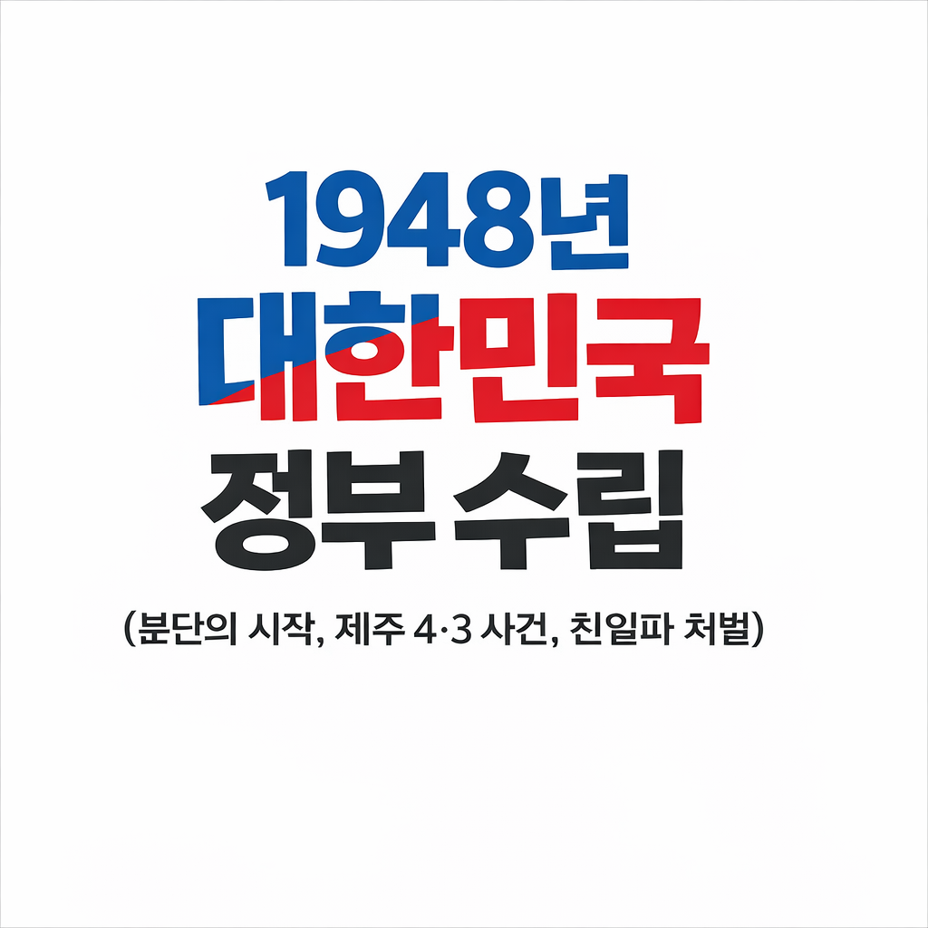 1948년 대한민국 정부 수립 (분단의 시작, 제주 4.3 사건, 친일파 처벌)