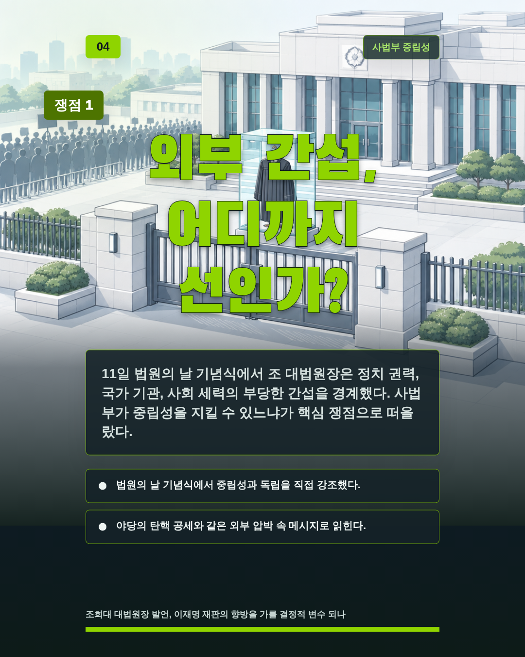 외부 간섭, 어디까지 선인가?