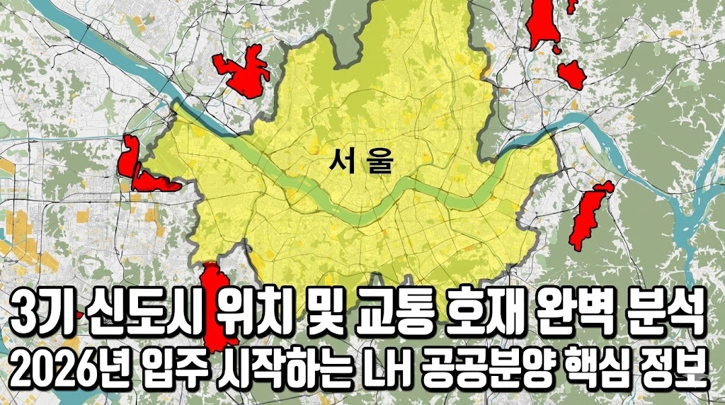 3기 신도시 위치 및 교통 호재 완벽 분석 2026년 입주 시작하는 LH 공공분양 핵심 정보
