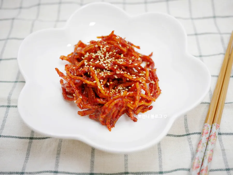 진미 오징어채 고추장 볶음요리 밑반찬 레시피_7