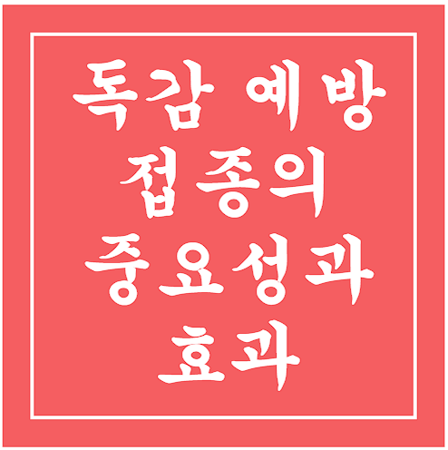 독감예방접종의 중요성과 효과 글씨