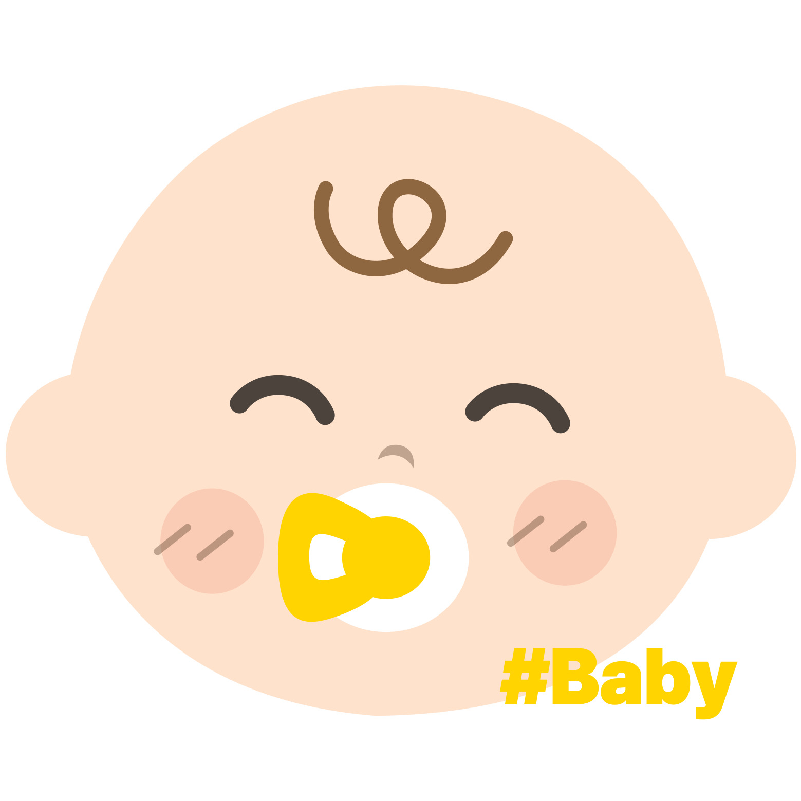 신생아 배냇웃음 아기 웃음 일러스트 이미지