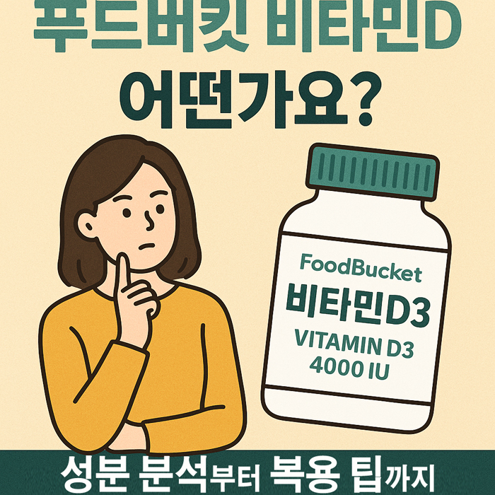 푸드버킷 비타민D3 어떤가요? 성분 분석부터 복용 팁까지 
