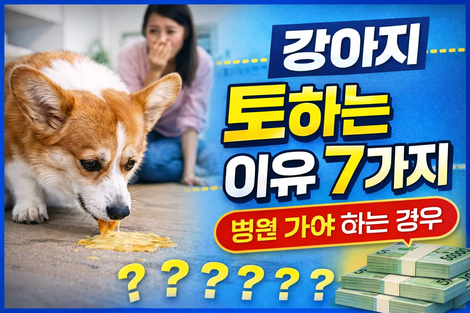 강아지 토하는 이유 7가지 – 병원 가야 하는 경우