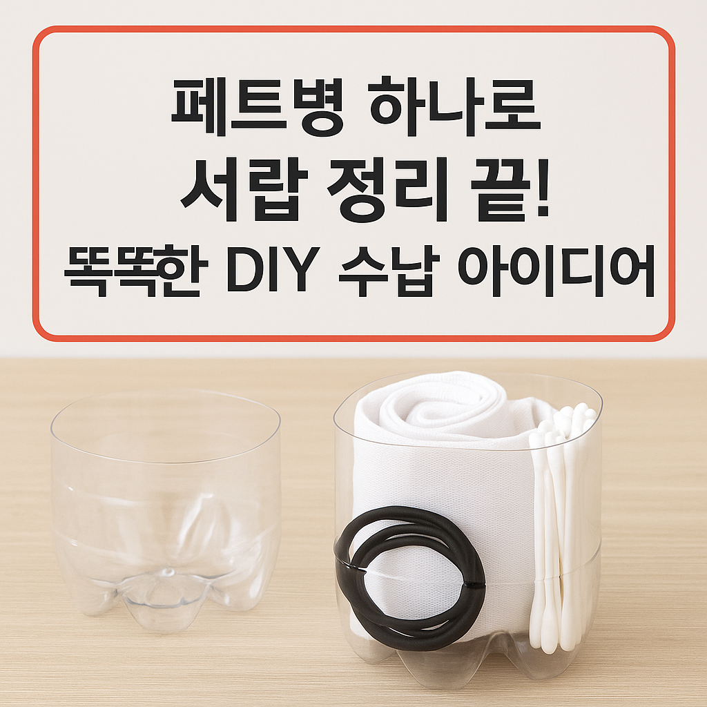 페트병 하나로 서랍 정리 끝! 똑똑한 DIY 수납 아이디어