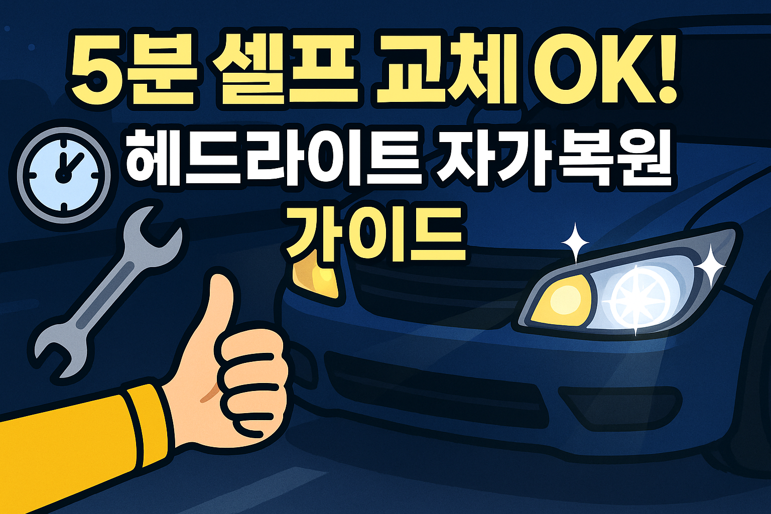 5분이면 OK! 자동차 전조등 헤드라이트 자가 교체·복원 가이드