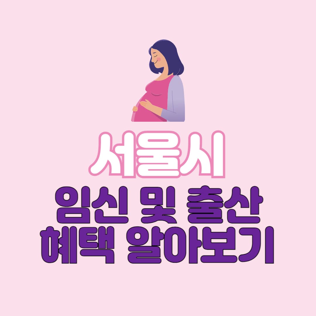 서울시 임신 및 출산 혜택과 지원금 안내