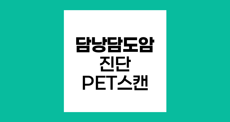 담낭담도암 진단의 첨단 기술, PET 스캔의 역할과 한계