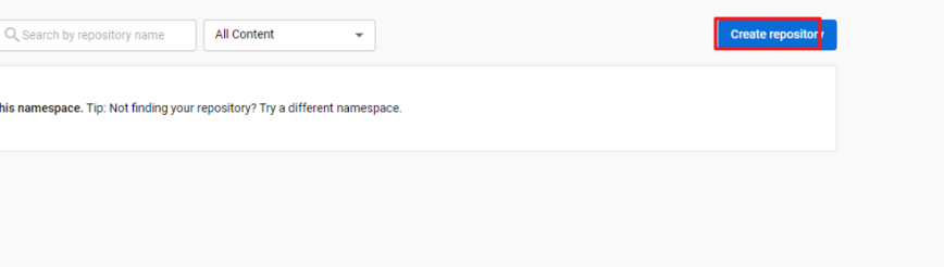 Create repository 클릭