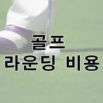 라운딩 비용 줄이고 싶다