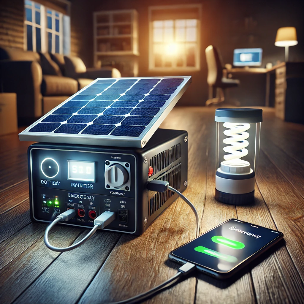 비상 전력 시스템 미니 태양광 예시