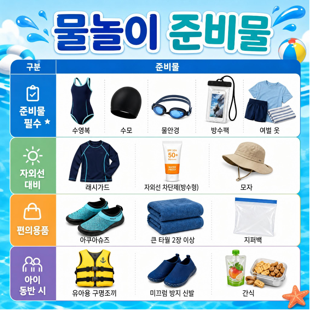 워터파크 준비물