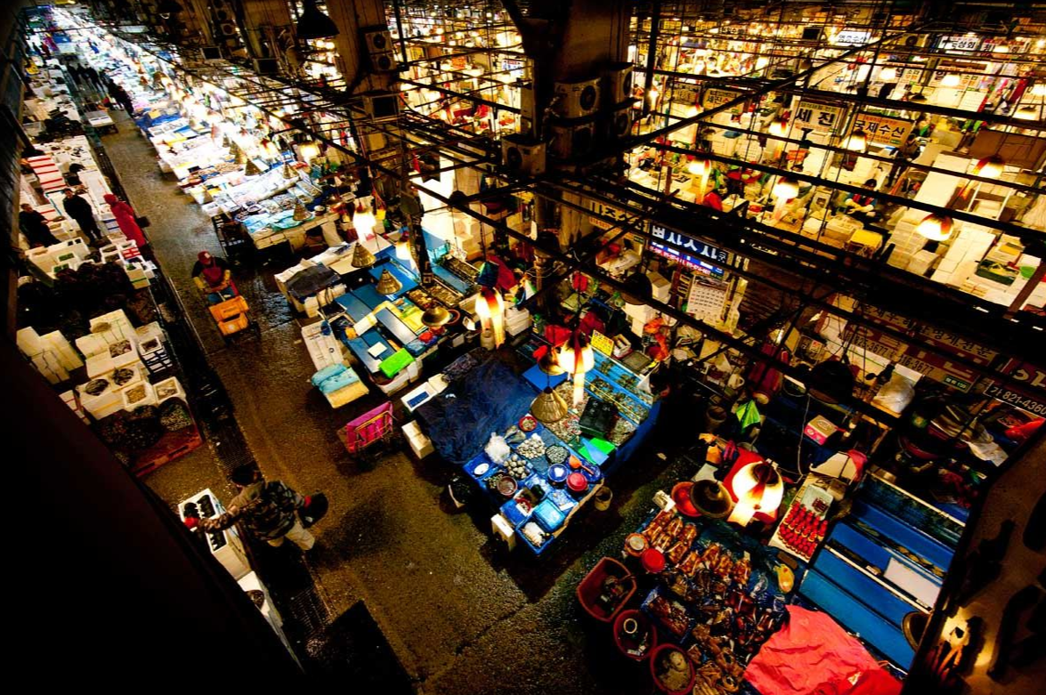 수산시장의 모습