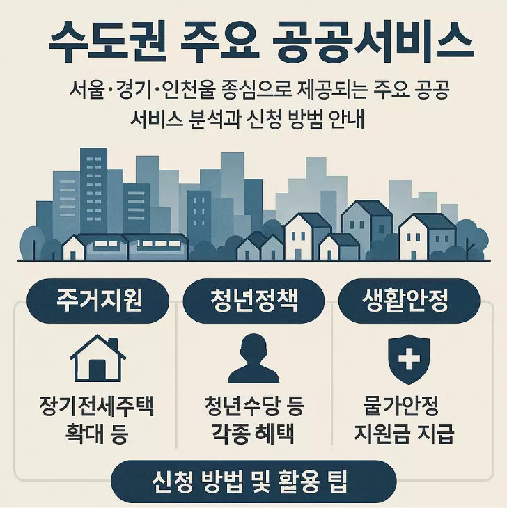 수도권 공공서비스 집중 분석 - 주거지원, 청년정책, 생활안정 관련 사진
