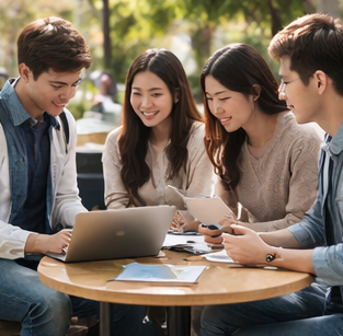 장학금 기간 맞춰 신청하는 대학생들