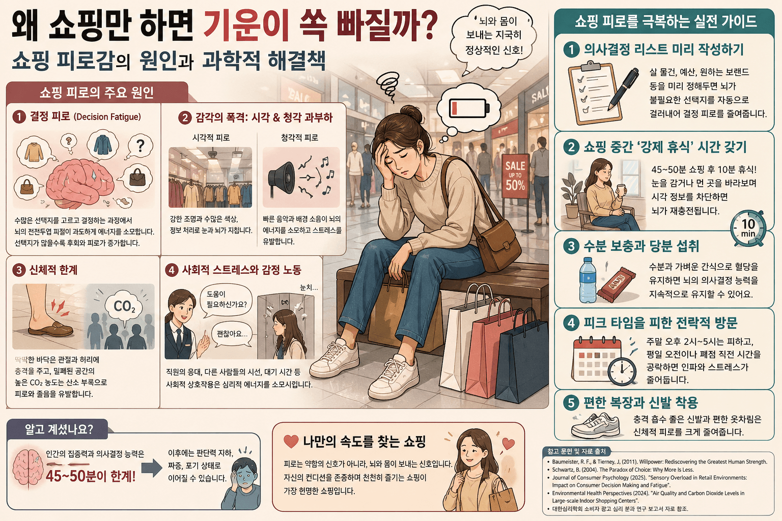 왜 쇼핑만 하면 기운이 쏙 빠질까 뇌가 지치는 진짜 이유