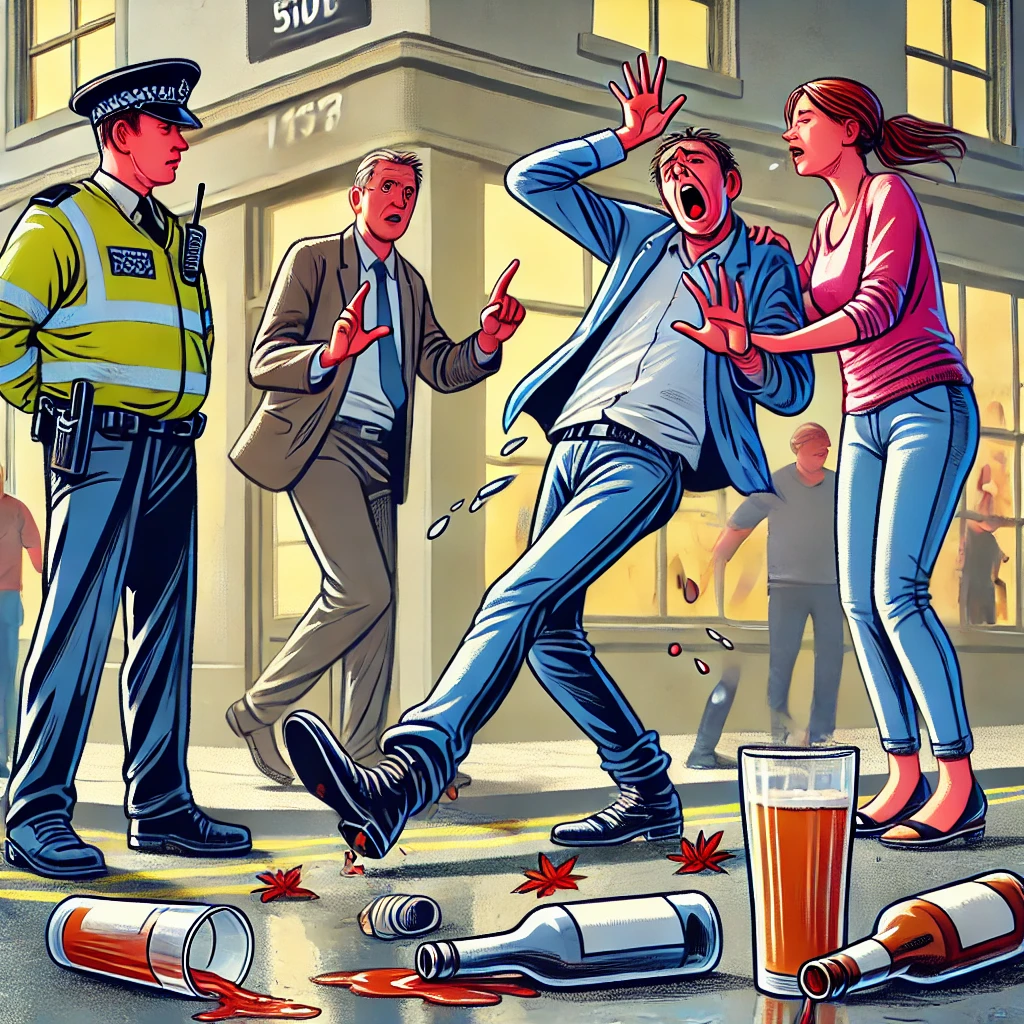 술 취해 난동 부리는 이미지