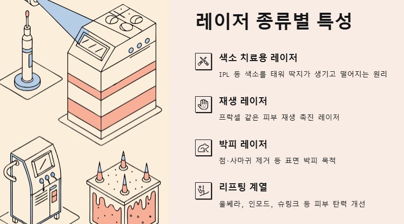 레이저 종류별 특성
