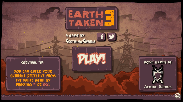 어스테이큰3-플래시게임-메인-화면