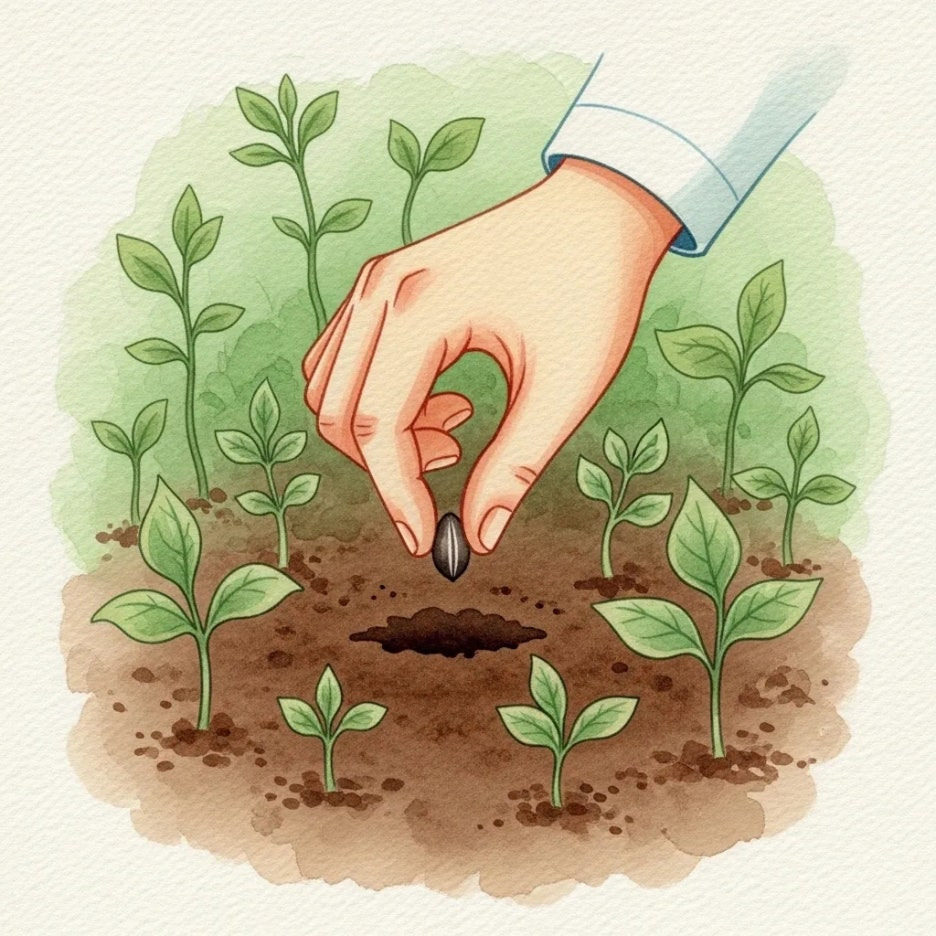 장기적인 안목으로 현명하게 투자하는 모습.